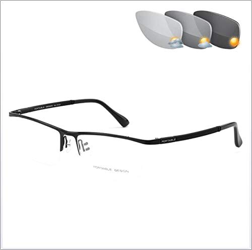Photochrome Lesebrille, Progressive Multifokale Optische Smart-Linse, Ultraleichte Sonnenbrille Für Männer Und Frauen Mit Federscharnier,+2.00