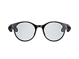 Razer Anzu Smart Glasses (runde, kleine Gläser) - Audio-Brille mit Blaulicht- oder Sonnenschutz-Filter (Integriertes Mikrofon + Lautsprecher, 5 Stunden Akku, spritzwassergeschützt) Schwarz