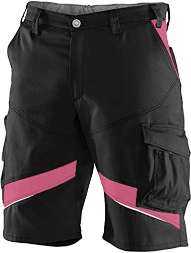 KÜBLER ACTIVIQ Shorts Damen Arbeitshose, Farbe: Schwarz/Pink, Größe: 34