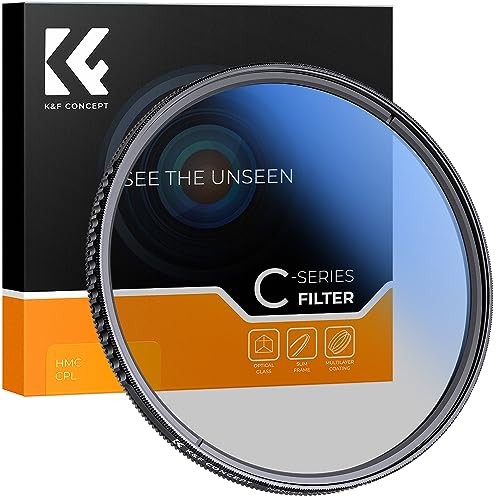 K&F Concept 72MM CPL Digitalfilter Multi-Coated Circular Polarizing Ultra Slim Einschraubfilter MC Polarisiert Wasserdicht Kompatibel mit Canon Nikon Sony All DSLR Camera
