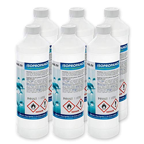 6 x 1 Liter Isopropanol 70% Isopropylalkohol 2-Propanol Lösungsmittel Fettlöser Nagellackentferner