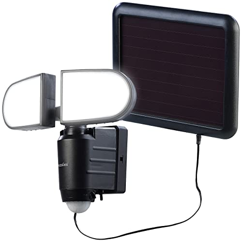 Luminea Solar LED-Fluter: Duo-Solar-LED-Außenstrahler mit PIR-Bewegungssensor, 1 W, 500 lm, IP44 (Strahler Solar Bewegungsmelder)