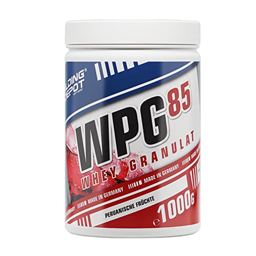 Bodybuilding Depot - WPG-85 Whey Protein Granulat/Isolat 1kg - peruanische Früchte | speziell zum Mixen in Wasser | perfekte Löslichkeit | hoher BCAA und EAA Anteil