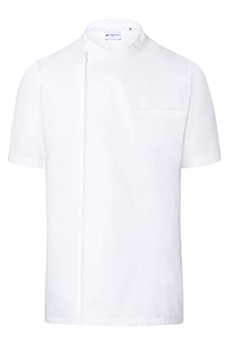 Karlowsky Kurzarm Überwurf-Kochhemd, Farbe: Weiß, Größe: 2XL