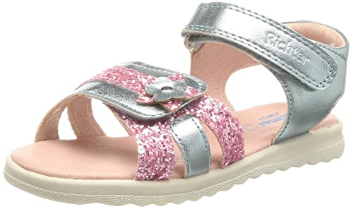 Richter Kinderschuhe Baby-Mädchen Lilly Sandale, ciel/Lotus, 26 EU