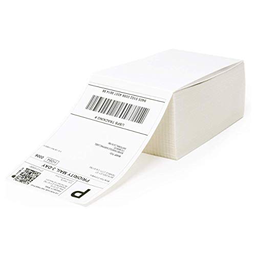NETUM Thermo-Etiketten für Versand, 10,2 x 15,2 cm, Weiß, perforiert, mit Permanentkleber (500 Aufkleber)