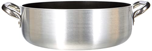Pentole Agnelli Platinum Schmorpfanne, Aluminium, mit 2 Griffen aus Edelstahl, Silber 28 cm Silber/schwarz