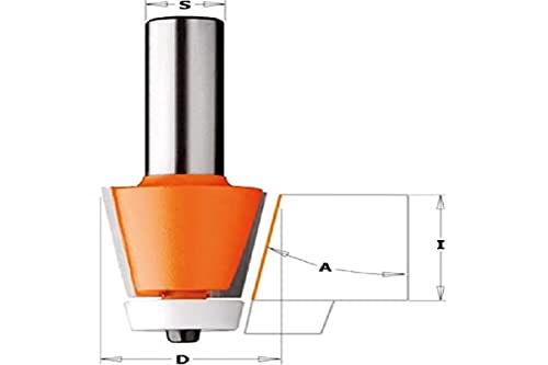 CMT Orange Tools 980.551.11 - Erdbeere Rohranfasgerät mit Rod. für Corian HW S 12 D 28.5 x 25.4 A 10 Grad