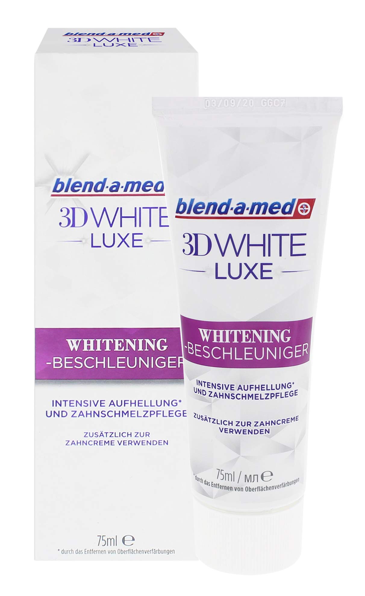 3 x Blend-a-med 3D White Luxe Whitening Beschleuniger Zahnschmelzpflege je 75ml