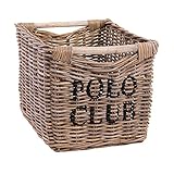 Vintage-Line Aufbewahrungskorb Polo Club groß ca. 43 x 53 cm Korb Rattankorb Naturrattan