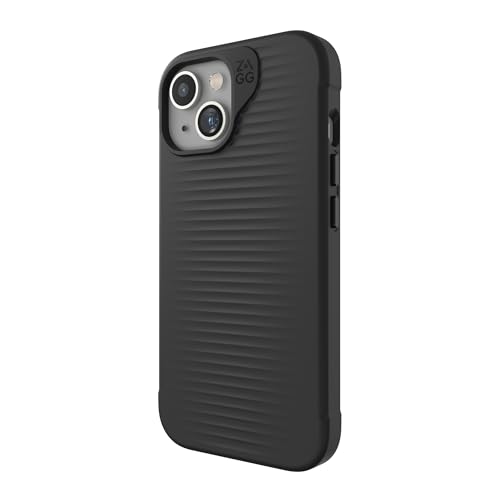 ZAGG Luxe Snap iPhone 15 Hülle – schützende Handyhülle, Fallschutz (3 m), strapazierfähiges Graphen-Material, schlanke und leichte MagSafe-iPhone-Hülle für iPhone 15-Modelle, Schwarz