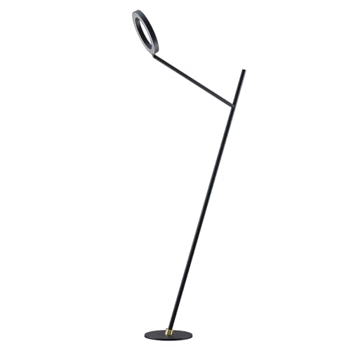 Lucande LED Stehlampe 'Nimbe' (Touchdimmer) dimmbar (Modern) in Schwarz aus Metall u.a. für Wohnzimmer & Esszimmer (1 flammig,) - LED-Stehleuchte, Floor Lamp, Standleuchte, Wohnzimmerlampe