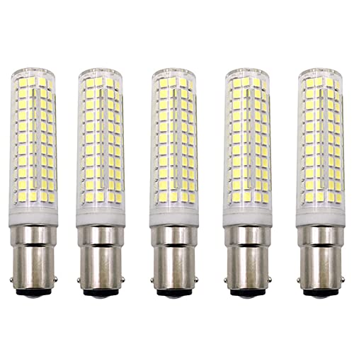 TPMAFF LED-Birnen, G9/E14/E12/E11/BA15D-Sockel, 12 W (entspricht 120 W) 800 LM Maisbirne, kein Stroboskop, 110 V/220 V AC, dimmbar, 3000 K und 6000 K (5er-Pack)
