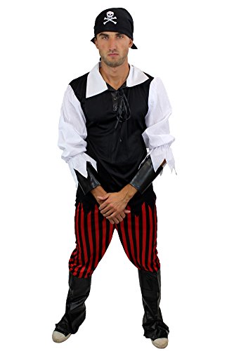 Komplettset: Kostüm Herren Herrenkostüm Pirat Freibeuter Störtebeker Gr. 48, M