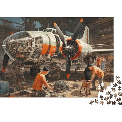 500 Stück Bomber Under Repair Kinder Lernen Kognitionsspielzeug, Denksportaufgaben Für Erwachsene, Spiele Aus Holz, Intelligenz-Puzzles 500pcs (52x38cm)
