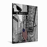 CALVENDO Premium Textil-Leinwand 60 x 90 cm Hoch-Format New York - Wall Street, Leinwanddruck von Sichtweisen