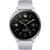 Xiaomi Watch 2 Smartwatch, 1,43" AMOLED Display mit Always-On-Funktion, Schlaf-, Puls- und Sport-Tracking, Wear OS by Google, Silber