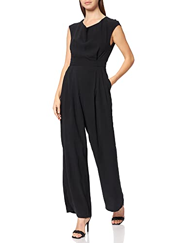 Sisley Women's Overall 4WVM581A7 Suit Pants, Nero 100, 34