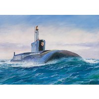 Zvezda 500789058 500789058-1:350 Borey-Class Russ.Nuclear Submarine-Plastikbausatz-Modellbausatz-Zusammenbauen-Bausatz-für Einsteiger-detailliert, grau