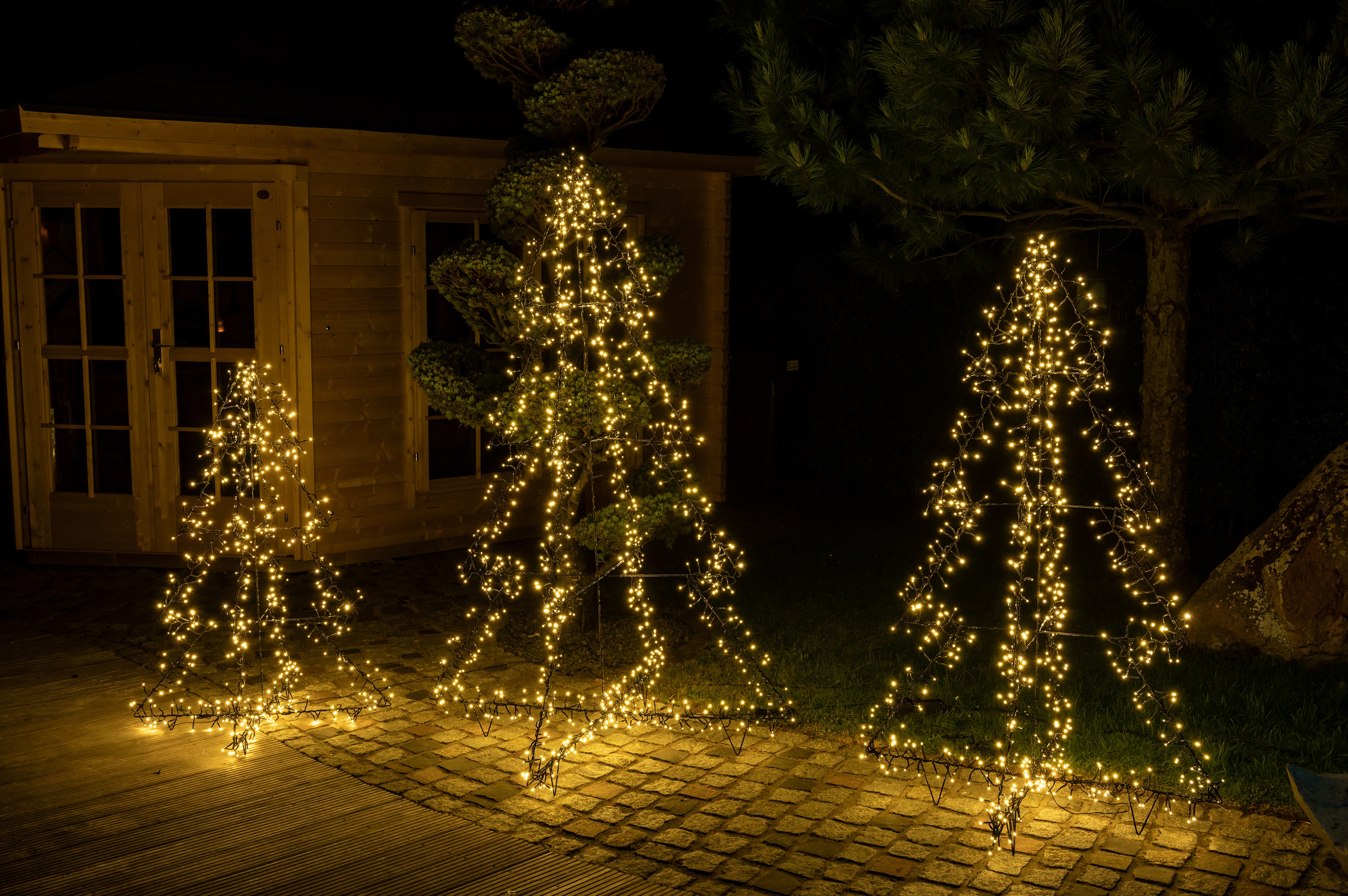 Star-Max LED Dekolicht "Weihnachtsdeko aussen", 500 flammig-flammig, in 3D-Optik