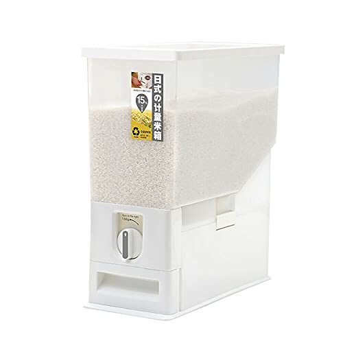 Müslispender,15KG Kunststoff Müslispender Aufbewahrungsbox Lebensmittel Getreide/Reisbehälter