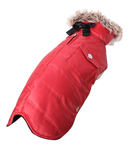 Wouapy Mantel Roter Parka von Wouapy in Größe 46, schützt Ihren Hund vor Witterungseinflüssen