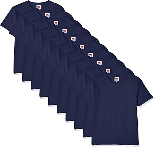 Fruit of the Loom Jungen Regular Fit T-Shirt Kids 10 Pack T-shirt, Blau (Navy 32), 3-4 Y (Herstellergröße: 3-4 Y)