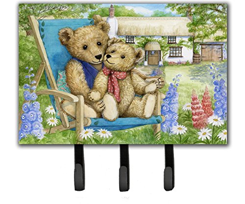 Caroline 's Treasures cdco0306th68 Springtime Teddybären in Blumen Leine oder Schlüsselhalter, Triple, Multicolor