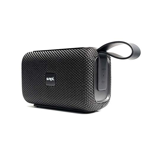 Smpl Wireless-Lautsprecher - Kabellose Bluetooth Speaker, 8W, wasserdicht nach Schutzklasse IPX6, staubdicht, sturzsicher, 8 Stunden Akkulaufzeit - Schwarz