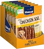 Vitakraft Chicken Bonas XXL, Kaustangen mit Hühnchen, mit magerem Hühnchenfleisch, im wiederverschließbaren XXL-Beutel, ohne Zusatz von Zucker und Getreide (8x 200g)
