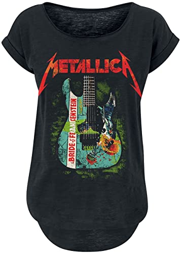 Metallica Bride of Frankenstein Guitar Frauen T-Shirt schwarz XXL 100% Baumwolle Band-Merch, Bands