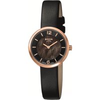 Boccia Damen Digital Quarz Uhr mit Leder Armband 3266-03