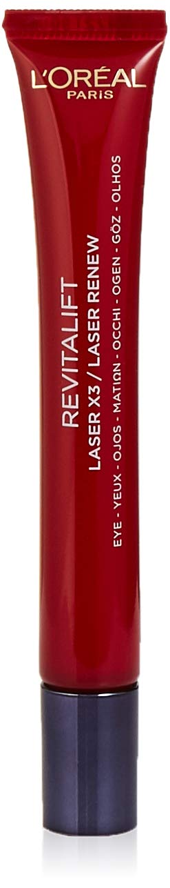 L'Oréal Paris - Augenpflege Triple Action Anti-Aging – Anti-Falten & Multi-Correction – mit Hyaluronsäure & Pro-Xylane – für alle Hauttypen – Revitalift Laser X3 – 15 ml