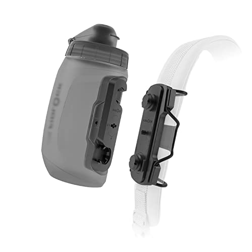 Fidlock Trinkflasche & Halterung Twist Bottle Texbase Multi Set, 450 ml, Transparent Schwarz, 09649-P01032, Einheitsgröße