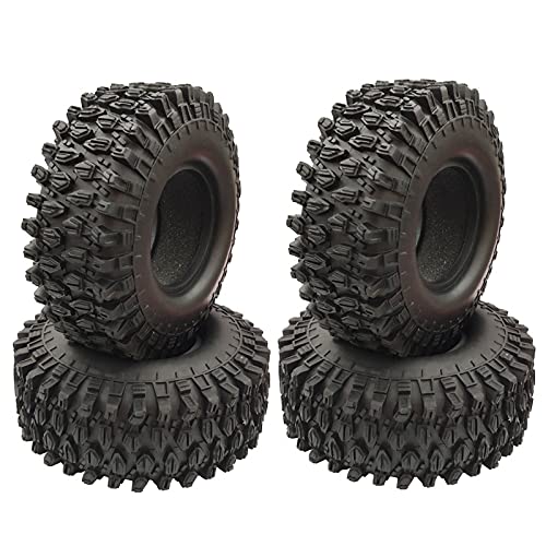 Herklotzn 4 Stück Reifen aus Gummi, 1,9 Zoll, 1,9 Zoll, 108 x 40 mm für 1/10 RC Crawler TRX4 Axial SCX10 90046 AXI03007