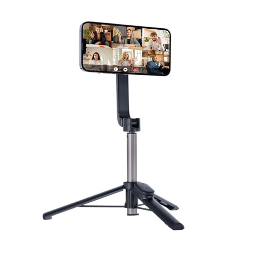 Rollei Magnetic Smartphone Selfie Tripod: Praktisches Mini-Stativ mit MagSafe®*-Anschluss und Fernauslöser. Vielseitig einsetzbar als Dreibeinstativ oder Selfie-Stick. Flexibel kippbare Halterung