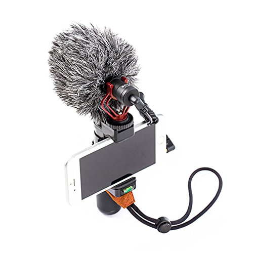 BOYA Smartphone Video Rig Tragbarer Stabilisator für Vlogging mit Nierenmikrofon, für iPhoneX 8 7 6 Plus Sumsang Huawei, für Videomaker Filmmaking Mobile Videographer YouTube