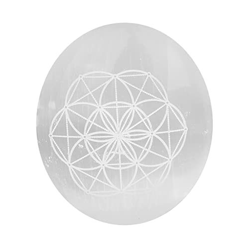 QINTINYIN-Kristalle und Steine, natürlicher weißer Selenit-Massagestein, Steine ​​für Wahrsagungsdekoration, 1 Stück ZFUGEDRLI (Color : 4, Size : One Size)