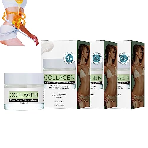 Fivfivgo Collagen Boost Rapid Firming&lifting Cream, Collagen Firming Body Cream, Collagen Slimming Cream, Collagen Firming Skincare Cream, Body Contouring Massage Cream, Tummy Tightening (3pcs)