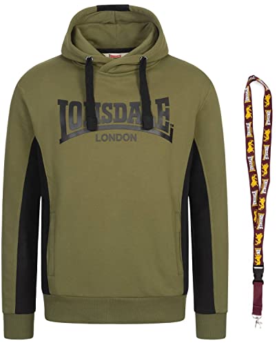 Lonsdale Hoodie - Sweatshirt - Pullover - Limited Schluesselband (Balmullo Olive, L)