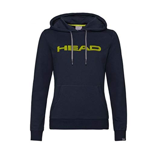 HEAD Damen Club Rosie Kapuzenpullover, Dark Blue/Yellow, Größe S