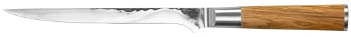 Forged Olive Filetiermesser 18cm, für Fisch und Fleisch, Fischmesser, in Holzkiste