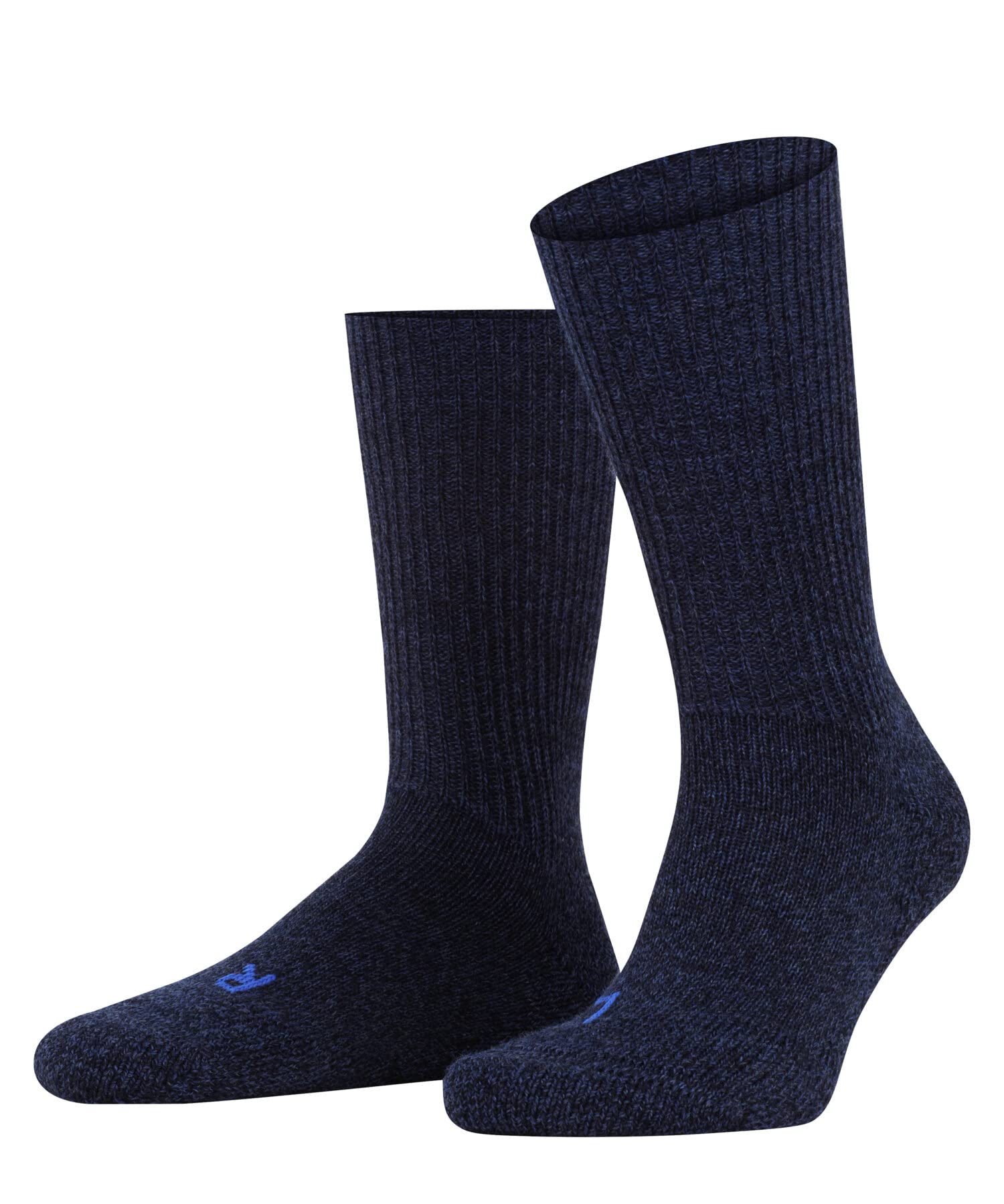 FALKE Unisex Socken Walkie Ergo U SO Wolle einfarbig 1 Paar, Blau (Jeans 6670), 37-38
