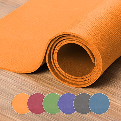 XXL Yogamatte in verschiedenen Farben + Größen, schadstofffreie Yogamatte (200x160 cm) in orange, besonders groß und breit, OEKO-Tex 100 zertifiziert und rutschfest