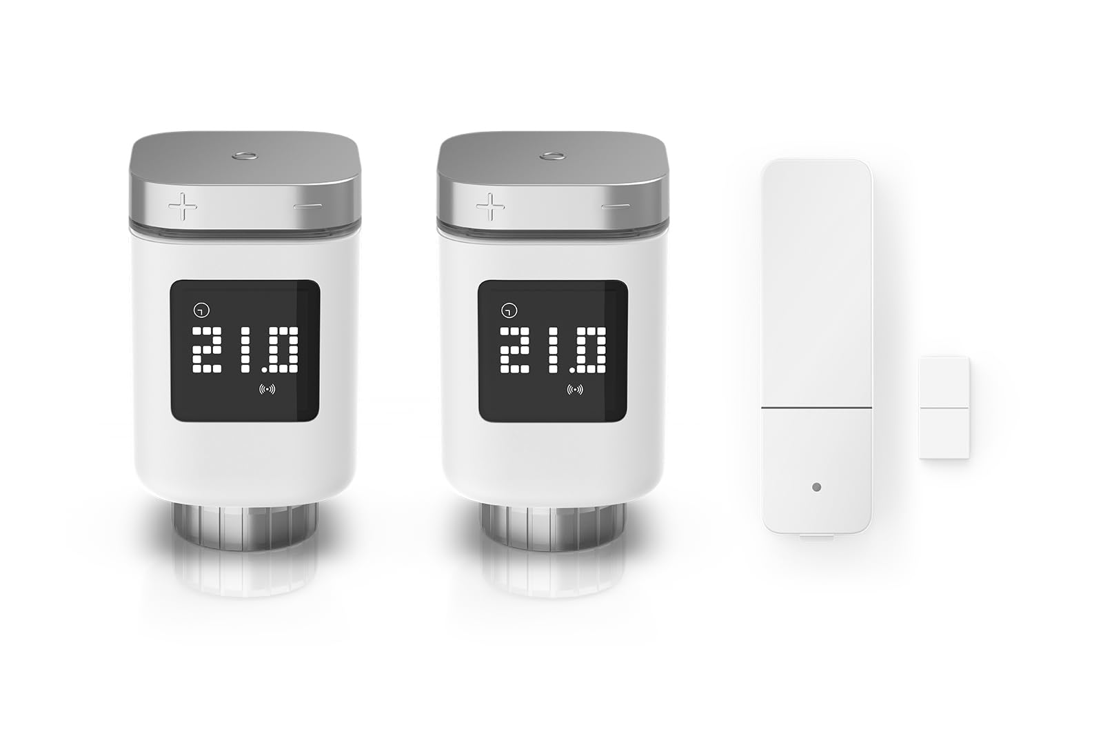 Bosch Smart Home Erweiterungsset Heizen 2x smarte Heizkörperthermostate 1x Tür-/Fensterkontakt II, smarter Sensor zum energieeffizienten Heizen, kompatibel mit Amazon Alexa, Apple HomeKit, Google Home