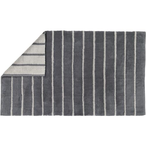 Cawö Home Badteppiche Balance Streifen 1008 anthrazit - 73 70x120 cm