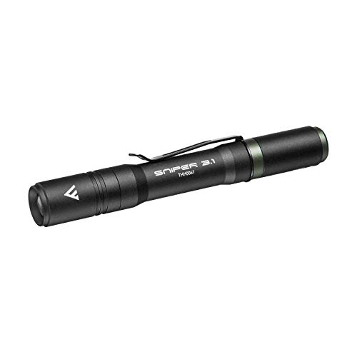 MACTRONIC Sniper 3.1, LG White LED Taschenlampe, 130 Lumen, IP64, Lampe mit Gürtelclip, Arbeitslampe
