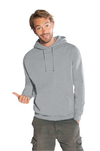 Promodoro Men’s Hoody 80/20 Sweatshirt mit Doppelkapuze und Kängurutasche 5XL Sports Grey