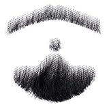 XPIT Fake Beard-Menschenhaar 100% Gefälschte Männer Bart Makeup Schnurrbart perfekt for Kostüm und Partei Hand Made (Color : #6, Size : 6inches)