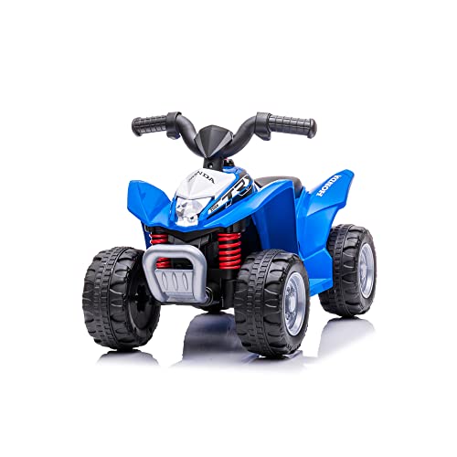 Sport1 Elektro-Quad für Kinder, Replik Honda TRX 250X, Kindermotorrad 6 Volt, Geschwindigkeit 2,8 km/h, Maße: 65,5 x 38,5 x 43,5 cm, für Kinder bis 20 kg, wiederaufladbar, mit Ladegerät, blau